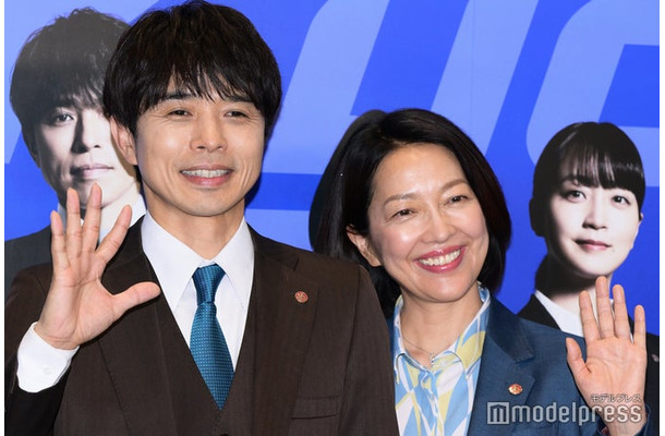 「特捜9 final season」座談会＆囲み取材に出席した井ノ原快彦、羽田美智子（C）モデルプレス