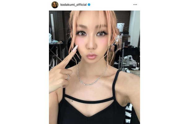 倖田來未、ピンクカラーが新鮮！キュートメイクSHOTに「可愛すぎてため息」「ビジュ最高」の声