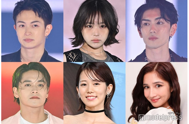 （上段左から）綱啓永、なえなの、樋口幸平（下段左から）井上想良、川口葵、Taki（C）モデルプレス