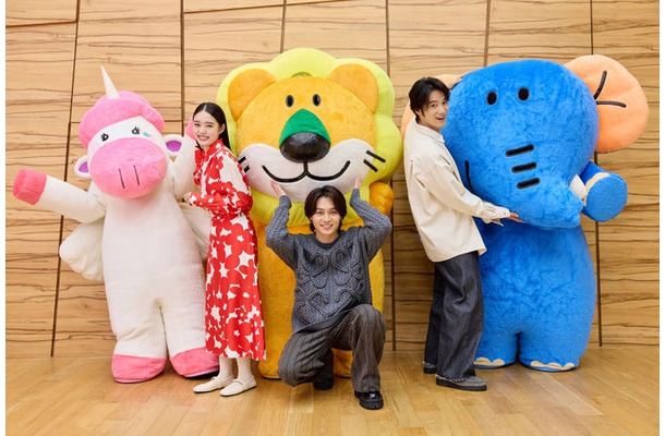 高石あかり、松田元太、水上恒司（C）ギンビス（C）劇場版 「たべっ子どうぶつ」製作委員会