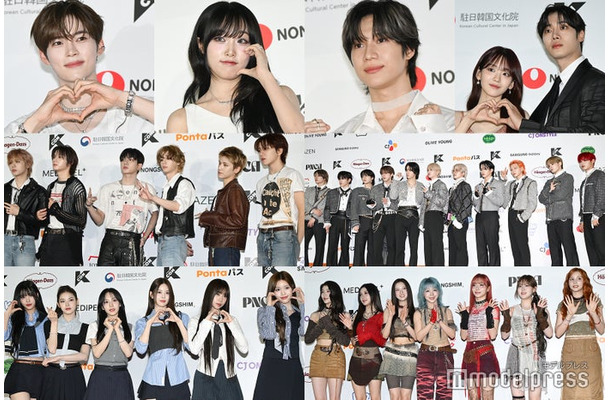 （上段）ソン・ハンビン、イェナ、テミン、チョ・イヒョン＆チュ・ヨンウ（中段）BOYNEXTDOOR、JO1（下段）izna、Kep1er（C）モデルプレス