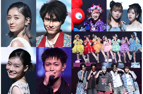 （左上から時計回りに）みちょぱ、本田響矢、しなこ、希空、MINAMI、FRUITS ZIPPER、WILD BLUE、綱啓永、なごみ（C）モデルプレス