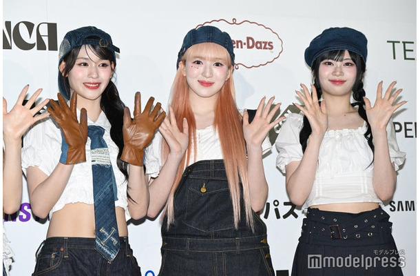 ME:I／RAN（石井蘭）、SUZU（山本すず）、RINON（村上璃杏）（C）モデルプレス