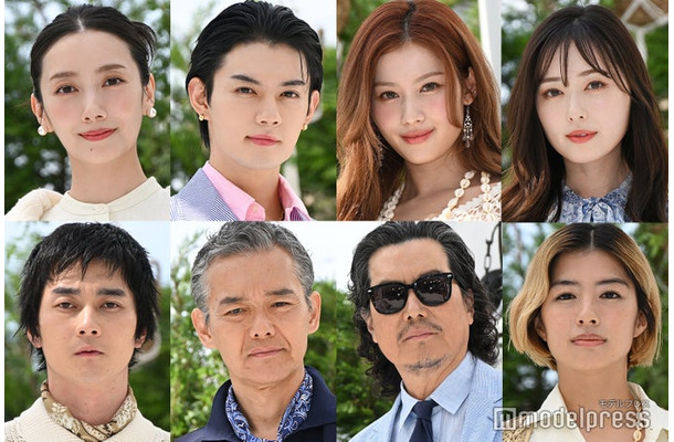 （上段左から）波瑠、佐野勇斗、サナ、福原遥（下段左から）柳俊太郎、渡部篤郎、豊川悦司、佐久間由衣（C）モデルプレス