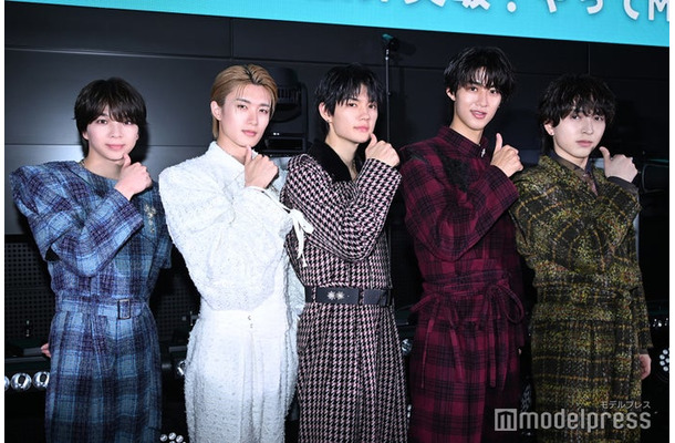 M!LK／塩崎太智、山中柔太朗、佐野勇斗、曽野舜太、吉田仁人（C）モデルプレス