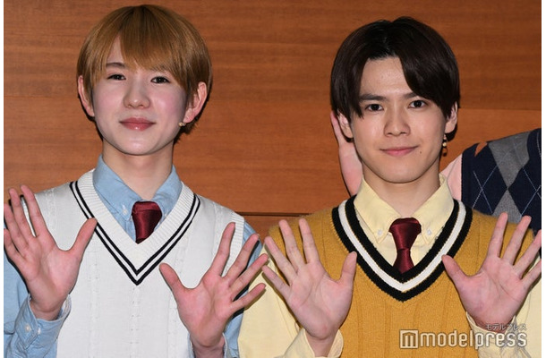 取材会に出席した木村来士、北川拓実（C）モデルプレス