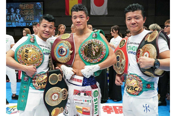 亀田三兄弟（左から興毅、和毅、大毅）／提供画像
