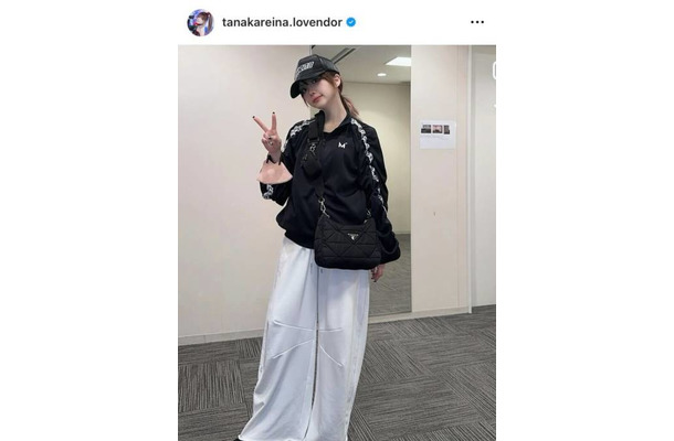 田中れいな、お気に入りの“楽ちん”ファッションSHOTに反響「おしゃれ」「めっちゃ可愛い」