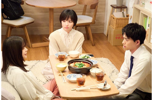岸井ゆきの、森田望智、白洲迅「恋は闇」第9話（C）日本テレビ