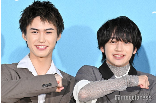 舞台「あの夏、君と出会えて～幻の甲子園で見た景色～」取材会に出席した岡崎彪太郎、藤井直樹（C）モデルプレス