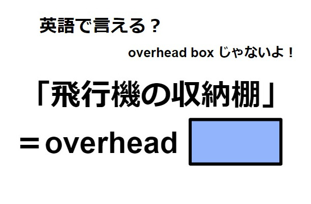 英語で「飛行機の収納棚」はなんて言う？