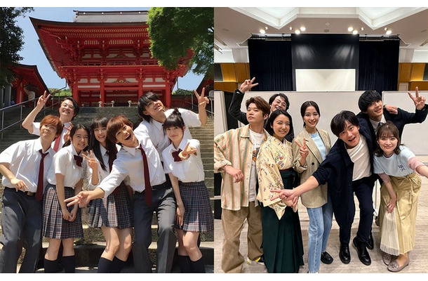 瑞沢OB集合写真／（左から）矢本悠馬、森永悠希、上白石萌音、広瀬すず、野村周平、佐野勇斗、優希美青（C）日本テレビ