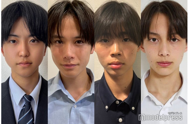 「高一ミスターコン2024」暫定上位4人（提供写真）
