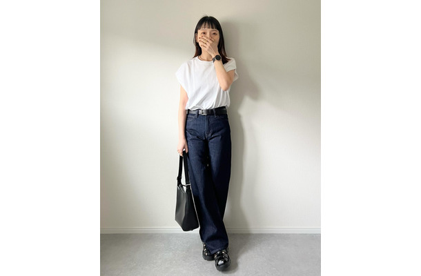 大人の白Ｔ×デニムスタイル。【GU】と【ユニクロ】のコレで洗練コーデが完成【40代の毎日コーデ】