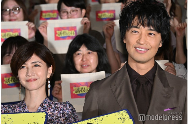「誘拐の日」試写会＆キャスト登壇イベントに登壇した内田有紀、斎藤工（C）モデルプレス