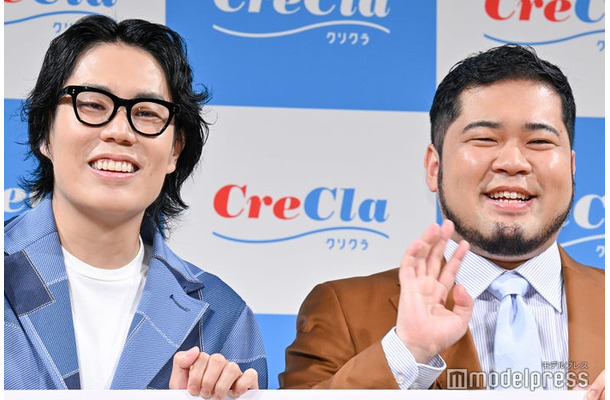 宅配水の制定記念イベントに出席した高⽐良くるま、松井ケムリ（C）モデルプレス