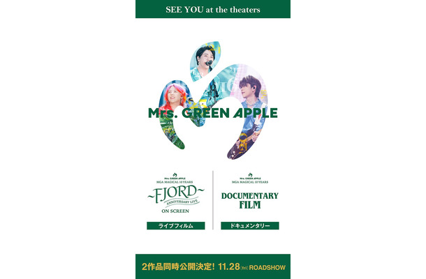 Mrs. GREEN APPLE「ライブフィルム・ドキュメンタリー告知画像」（提供写真）
