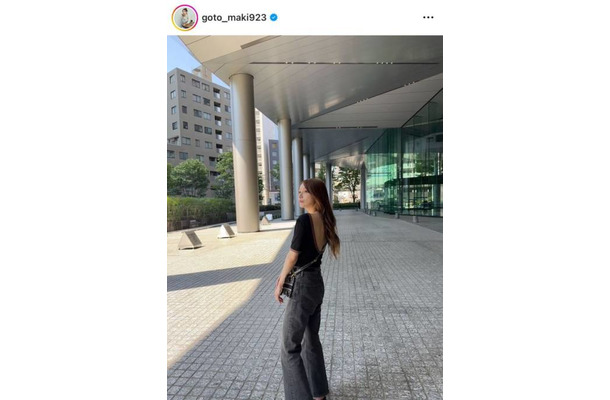 「背中綺麗!!」後藤真希、バックスタイルが大胆なTシャツコーデに絶賛の声「ドキッとしちゃう」