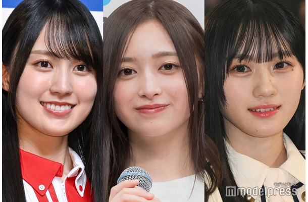 （左から）賀喜遥香、井上和、川崎桜（C）モデルプレス