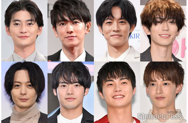 （上段左から時計回り）高橋文哉、佐藤健、松坂桃李、樋口幸平、伊藤あさひ、結木滉星、赤楚衛二、犬飼貴丈（C）モデルプレス