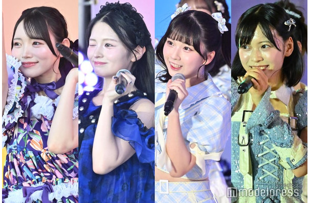 （左から）CUTIE STREET真鍋凪咲、CANDY TUNE桐原美月、≒JOY天野香乃愛、AKB48新井彩永（C）モデルプレス