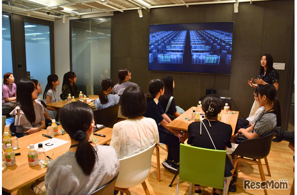 女子中高生向けオフィスツアー「最先端のAIがもたらす未来を探ろう！「誰にも解決できない課題」に挑む、エヌビディアとその魅力とは？」のようす