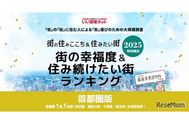 街の幸福度＆住み続けたい街ランキング2025＜首都圏版＞