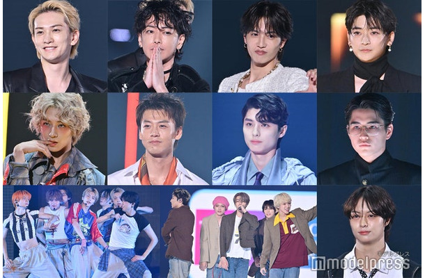 （上段左から）町田啓太、佐藤健、志尊淳、高橋文哉（中段左から）NAOYA、竹内涼真、本田響矢、中沢元紀（下段左から）aoen、WILD BLUE、HYO（YUHZ）（C）モデルプレス