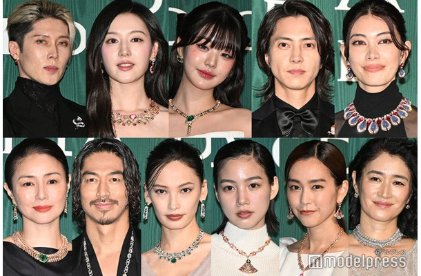 （上段左から時計回りに）MIYAVI、キム・ジウォン、チャン・ウォニョン、山下智久、森星、小雪、桐谷美玲、のん、大政絢、EXILE AKIRA、井川遥（C）モデルプレス