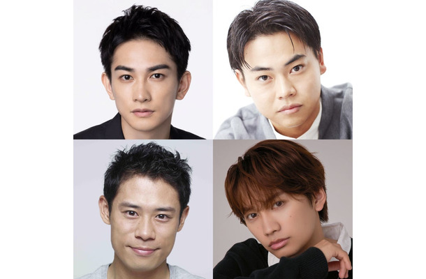 （上段左から）町田啓太、菅生新樹（下段左から）伊藤淳史、藤原丈一郎／「連続ドラマW 池井戸潤スペシャル『かばん屋の相続』」WOWOWにて12月放送・配信（全4話）［第1話無料放送］