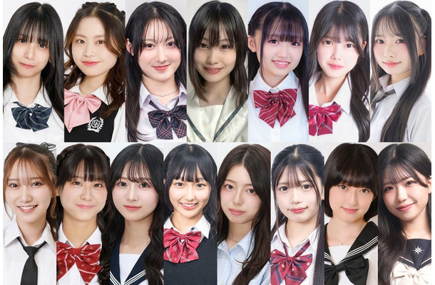 「女子高生ミスコン2025」ファイナリスト／（上段左から）ゆりぼう、ここみ、ののか、佐藤やよ、ももにゃん、りあ、ももか（下段左から）じおん、ゆあきー、ゆな、みゆう、なぎさ、なんり、さらゆめ、ゆめな（提供写真）
