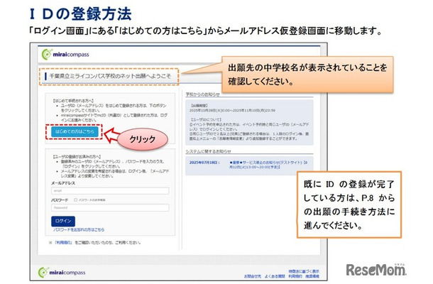 IDの登録方法　(c) Mitsubishi Research Institute DCS Co.,Ltd