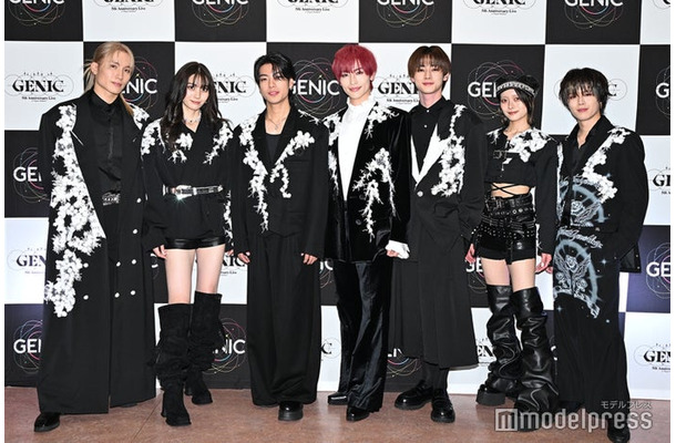 GENIC（左から）小池竜暉、金谷鞠杏、西澤呈、増子敦貴、雨宮翔、宇井優良梨、西本茉生（C）モデルプレス