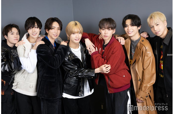 モデルプレスのインタビューに応じたIMP./椿泰我、松井奏、鈴木大河、佐藤新、基俊介、影山拓也、横原悠毅(C)モデルプレス
