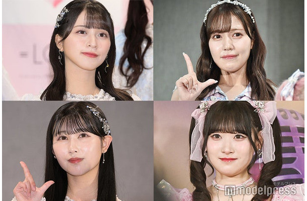 （上段左上から時計回り）佐々木舞香、諸橋沙夏、齋藤樹愛羅、山本杏奈（C）モデルプレス