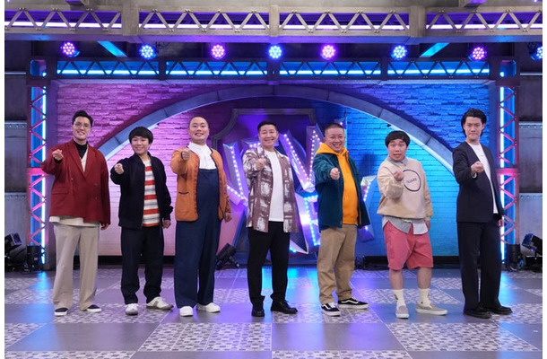 （左から）菊田竜大、秋山寛貴、岡部大、長田庄平、松尾駿、せいや、粗品（C）フジテレビ