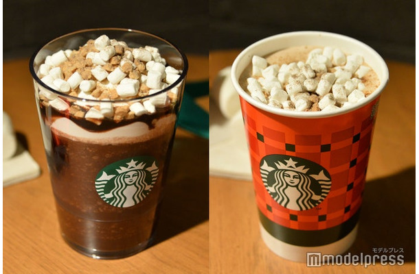 (左から)スモア チョコレート フラペチーノ、スモア チョコレート ラテ(C)モデルプレス