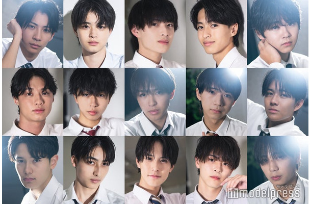 「男子高生ミスターコン2025」ファイナリスト（上段左から）小川永真、西小路侑汰、倉田琉偉、楢崎悠亮、清田優翔（中段左から）榎田一王、菊地脩椰、大橋光、曽根凌輔、安藤志音、（下段左から）谷本晴、吹澤輝、江畑皇之介、山口凌摩、三浦斗空（提供写真）