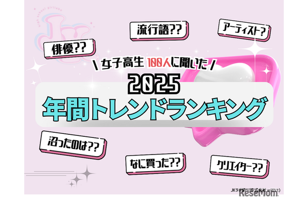 2025年 女子高生 年間トレンドランキング