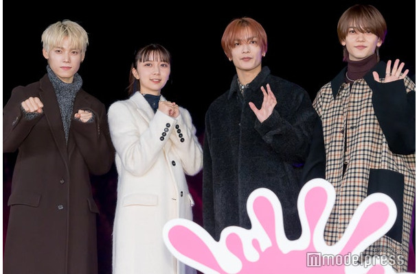 「ロマンティック・キラー」ロマンティックイルミネーション消灯式に出席した木村柾哉、上白石萌歌、高橋恭平、中島颯太(C)モデルプレス