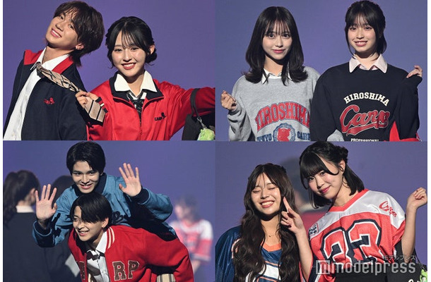 (左から時計回りに)内田金吾、多田梨音、永瀬さら、葛⻄杏也菜、表すみれ、⾕村優真、⽊村⽃⼀、倉澤俊(C)モデルプレス