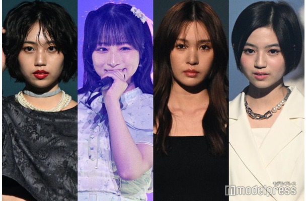 (左から)平美乃理、原田清花、中川紅葉、佐々木満音(C)モデルプレス