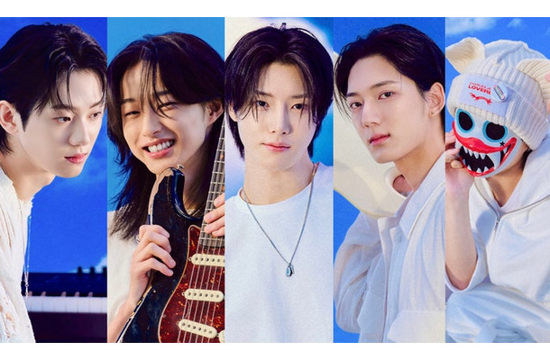 hrtz.wav（ハーツウェイブ）／（左から）ユン・ヨンジュン、ケイテン、リアン、デイン、ハギワ（C）CJ ENM. All Rights Reserved