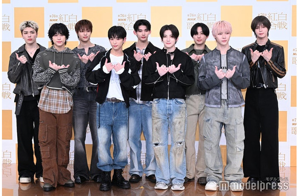 (後列左から)MAKI(マキ)、EJ(ウィジュ)、JO(ジョウ)、FUMA(フウマ)、K(ケイ)(前列左から)TAKI(タキ)、HARUA(ハルア)、YUMA(ユウマ)、NICHOLAS(ニコラス)/&TEAM(C)モデルプレス