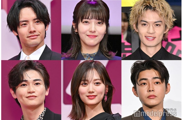 （上段左から時計回り）赤楚衛二、浜辺美波、佐野勇斗、倉悠貴、山下美月、西垣匠（C）モデルプレス