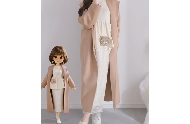 レーススカートが上品できれい！柔らかくてふんわりとした大人の冬の装い見本【40代の毎日コーデ】