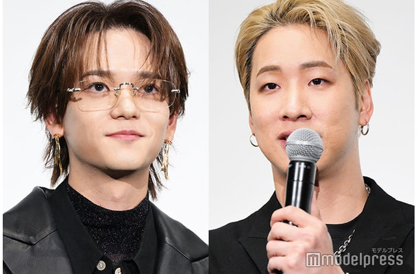 「BATTLE OF TOKYO -うつくしき嘘-」公開記念舞台挨拶に出席した中島颯太、陣（C）モデルプレス