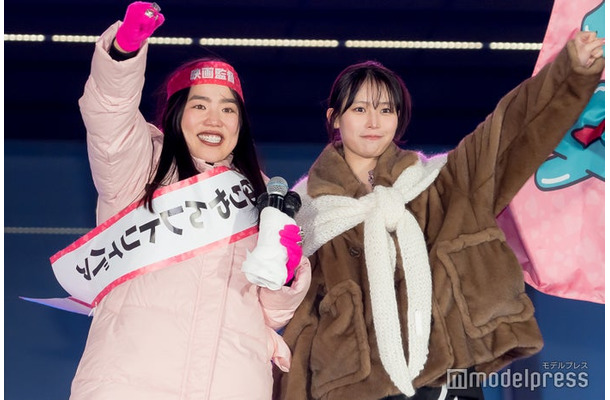 映画「禍禍女」公開直前!大演説会 in 新宿・歌舞伎町に出席したゆりやんレトリィバァ、南沙良(C)モデルプレス