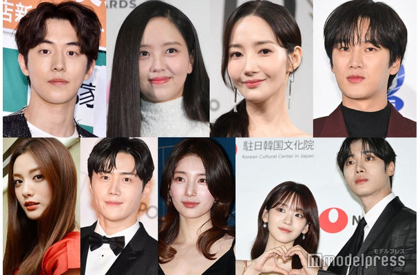 （上段左から）ナム・ジュヒョク、キム・ソヒョン、パク・ミニョンアン・ボヒョン（下段左から）ナナ、キム・ソンホ、チョ・イヒョン、チュ・ヨンウ（C）モデルプレス（下段中央）ペ・スジ／Photo by Getty Images