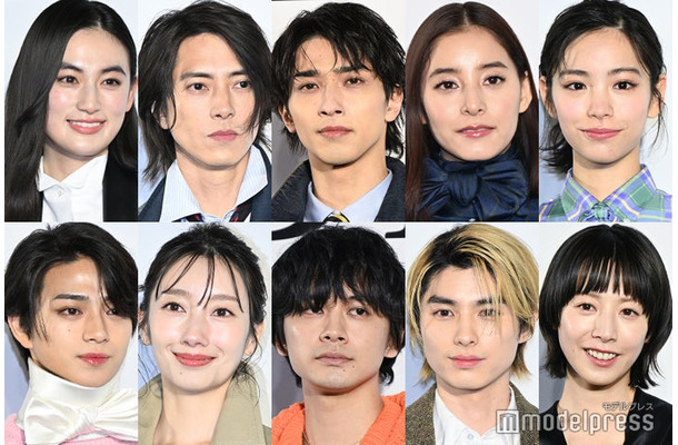 （上段左上から時計回り）八木莉可子、山下智久、横浜流星、新木優子、當真あみ、夏帆、本田響矢、北村匠海、波瑠、岩瀬洋志（C）モデルプレス